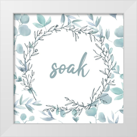 Blue Bath 2 White Modern Wood Framed Art Print by Kimberly, Allen