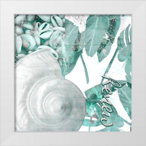 Seaside 1 White Modern Wood Framed Art Print by Kimberly, Allen