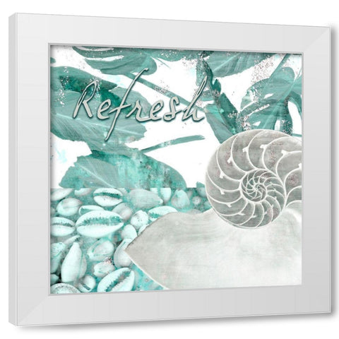 Seaside 2 White Modern Wood Framed Art Print by Kimberly, Allen