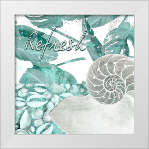 Seaside 2 White Modern Wood Framed Art Print by Kimberly, Allen