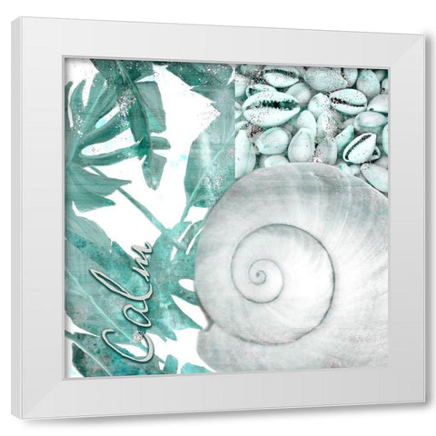 Seaside 3 White Modern Wood Framed Art Print by Kimberly, Allen