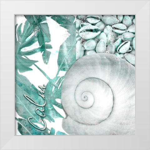 Seaside 3 White Modern Wood Framed Art Print by Kimberly, Allen