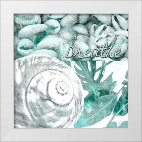 Seaside 4 White Modern Wood Framed Art Print by Kimberly, Allen