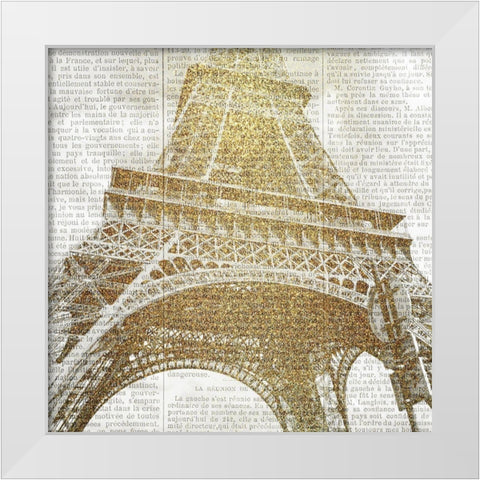 Love Paris 2 White Modern Wood Framed Art Print by Kimberly, Allen