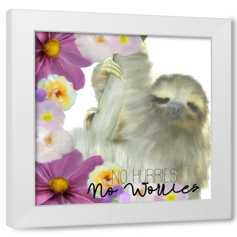 No Hurries White Modern Wood Framed Art Print by Kimberly, Allen