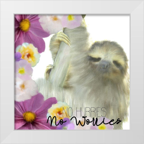 No Hurries White Modern Wood Framed Art Print by Kimberly, Allen
