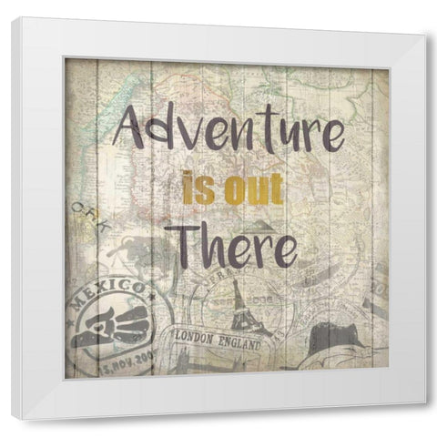 Adventure Awaits 2 White Modern Wood Framed Art Print by Allen, Kimberly