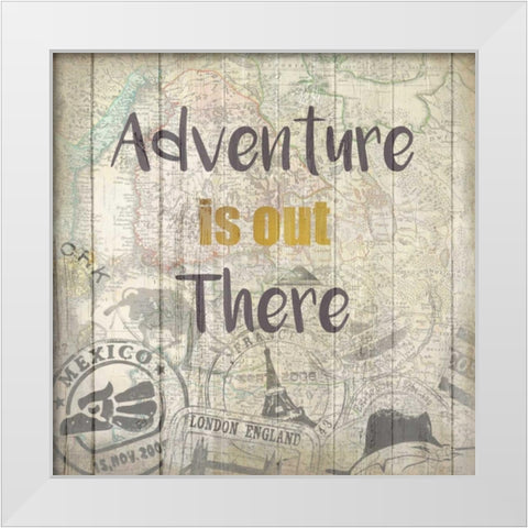 Adventure Awaits 2 White Modern Wood Framed Art Print by Allen, Kimberly