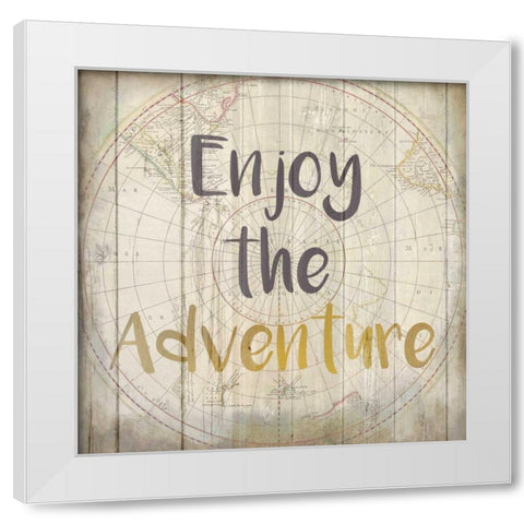 Adventure Awaits 5 White Modern Wood Framed Art Print by Allen, Kimberly
