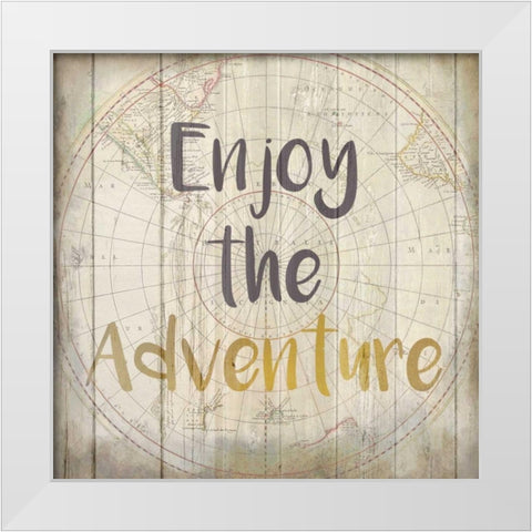 Adventure Awaits 5 White Modern Wood Framed Art Print by Allen, Kimberly