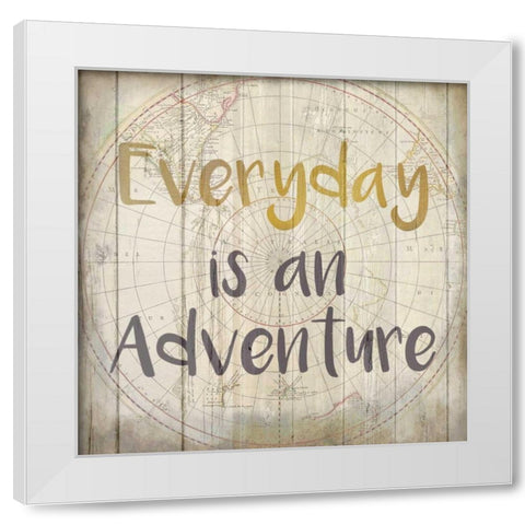 Adventure Awaits 6 White Modern Wood Framed Art Print by Allen, Kimberly