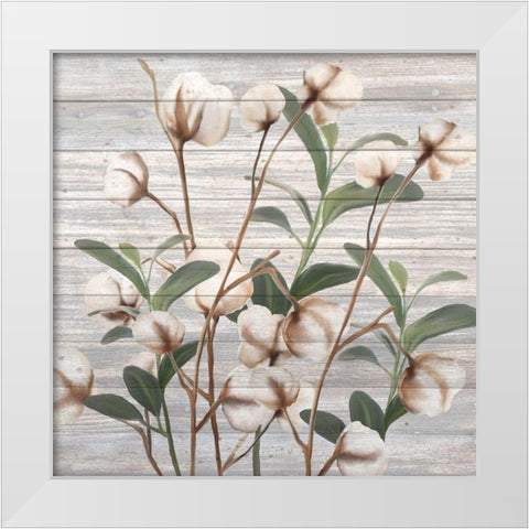 Cotton Days 3 White Modern Wood Framed Art Print by Kimberly, Allen
