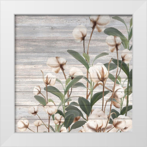 Cotton Days White Modern Wood Framed Art Print by Kimberly, Allen