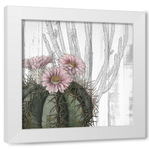Cactus Cowboy 1 White Modern Wood Framed Art Print by Kimberly, Allen