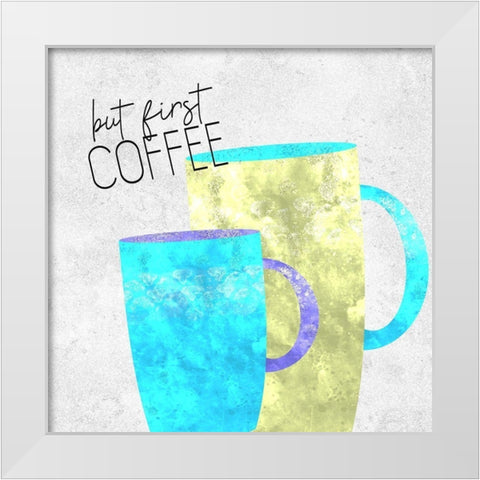 Coffee Time 3 White Modern Wood Framed Art Print by Kimberly, Allen