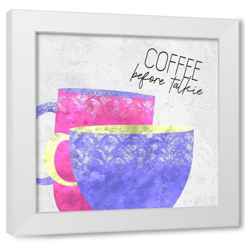 Coffee Time 5 White Modern Wood Framed Art Print by Kimberly, Allen