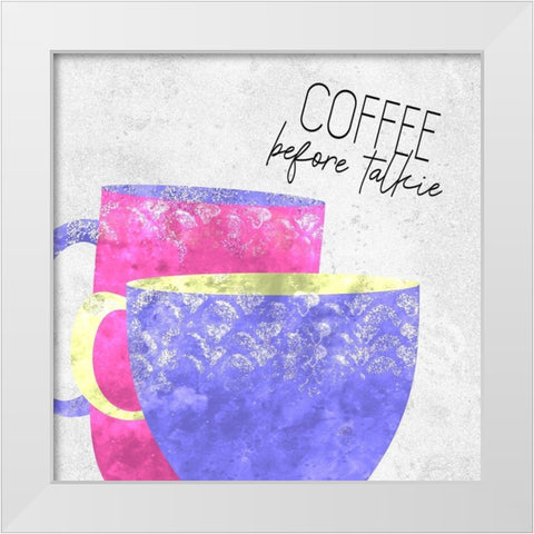 Coffee Time 5 White Modern Wood Framed Art Print by Kimberly, Allen