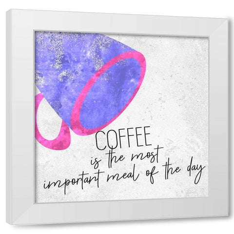 Coffee Time 8 White Modern Wood Framed Art Print by Kimberly, Allen
