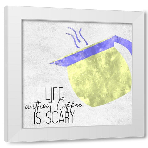 Coffee Time 10 White Modern Wood Framed Art Print by Kimberly, Allen