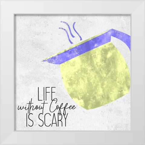 Coffee Time 10 White Modern Wood Framed Art Print by Kimberly, Allen