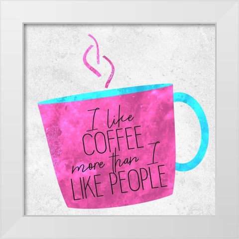 Coffee Time 11 White Modern Wood Framed Art Print by Kimberly, Allen