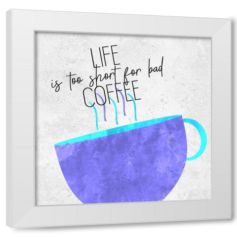 Coffee Time 12 White Modern Wood Framed Art Print by Kimberly, Allen