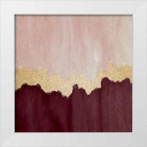 Plum Flow White Modern Wood Framed Art Print by Kimberly, Allen