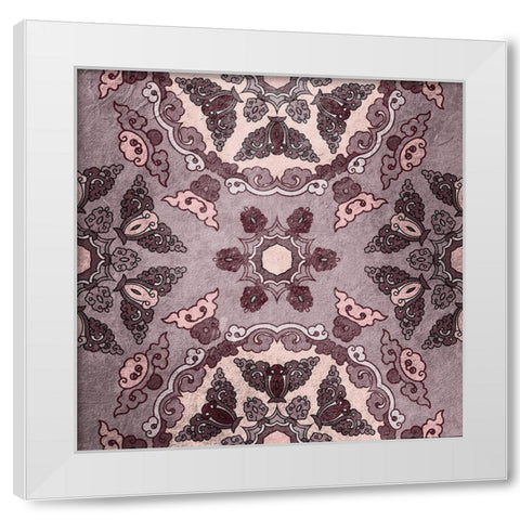 Plum Tiled 2 White Modern Wood Framed Art Print by Kimberly, Allen