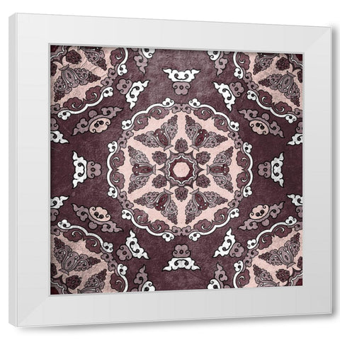 Plum Tiled 3 White Modern Wood Framed Art Print by Kimberly, Allen