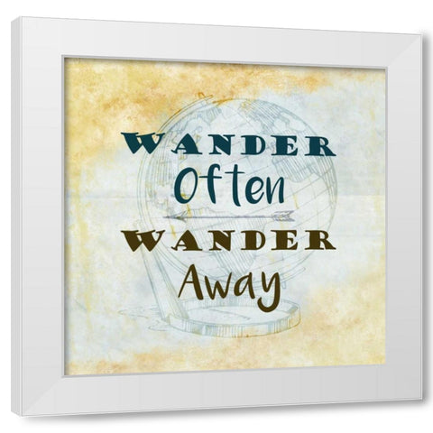 Wander 1 White Modern Wood Framed Art Print by Allen, Kimberly