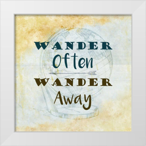 Wander 1 White Modern Wood Framed Art Print by Allen, Kimberly