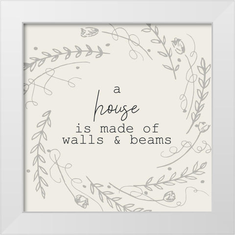 A Home 1 White Modern Wood Framed Art Print by Kimberly, Allen