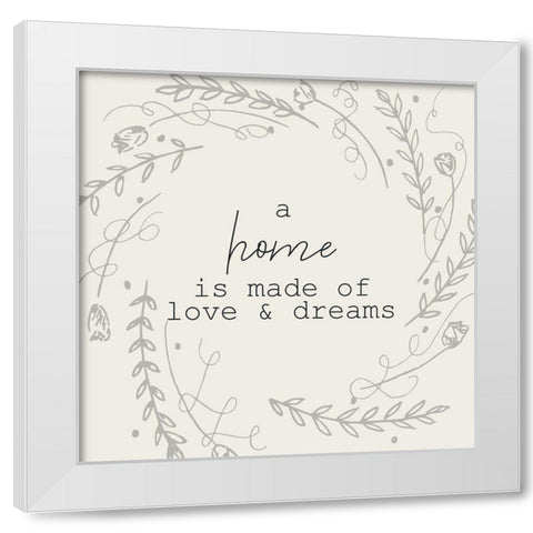 A Home 2 White Modern Wood Framed Art Print by Kimberly, Allen