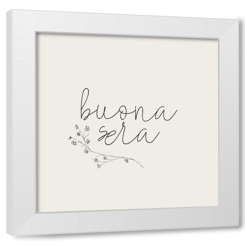 Buona Sera White Modern Wood Framed Art Print by Kimberly, Allen