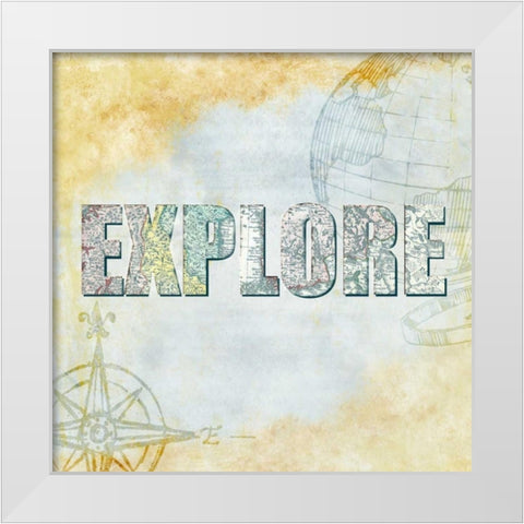 Wander 6 White Modern Wood Framed Art Print by Allen, Kimberly