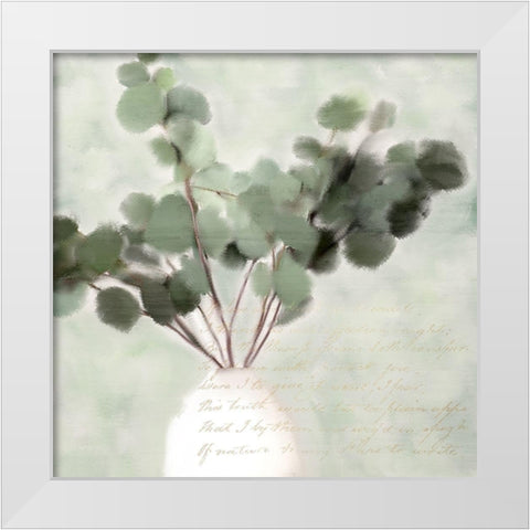 Eucalyptus 1 White Modern Wood Framed Art Print by Kimberly, Allen