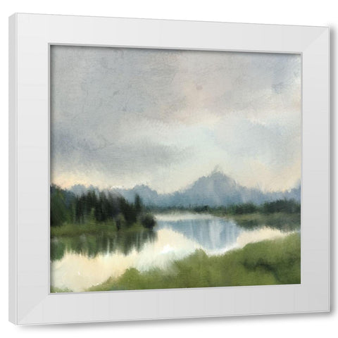 To the Mountains White Modern Wood Framed Art Print by Kimberly, Allen