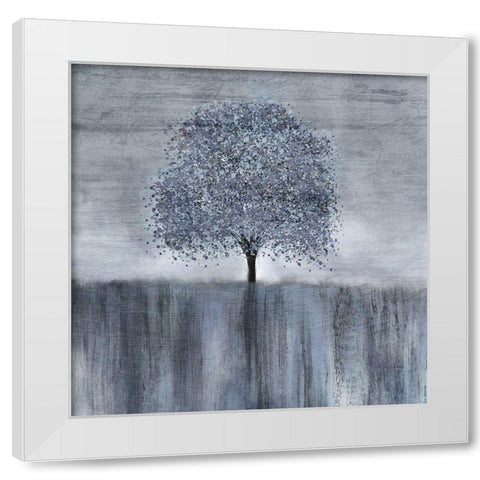 Spotted Tree White Modern Wood Framed Art Print by Kimberly, Allen