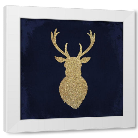 Oh Deer 1 White Modern Wood Framed Art Print by Kimberly, Allen
