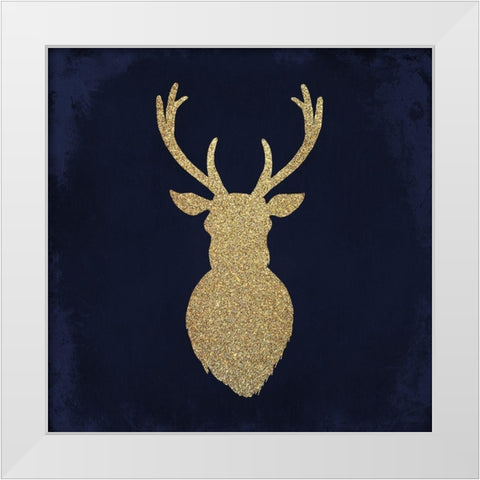 Oh Deer 1 White Modern Wood Framed Art Print by Kimberly, Allen