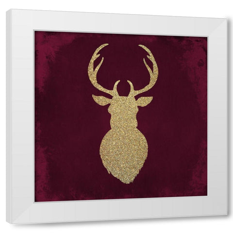Oh Deer 2 White Modern Wood Framed Art Print by Kimberly, Allen