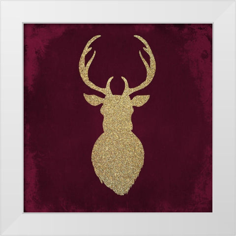 Oh Deer 2 White Modern Wood Framed Art Print by Kimberly, Allen