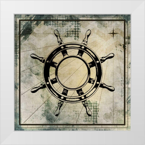 Nautical Gold 3 White Modern Wood Framed Art Print by Allen, Kimberly