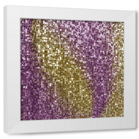 Sequins 1 White Modern Wood Framed Art Print by Kimberly, Allen