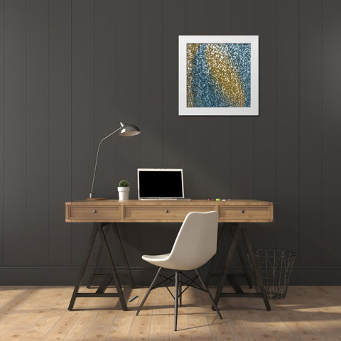 Sequins 2 White Modern Wood Framed Art Print by Kimberly, Allen