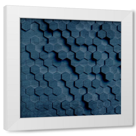 Geo Grid 2 White Modern Wood Framed Art Print by Kimberly, Allen