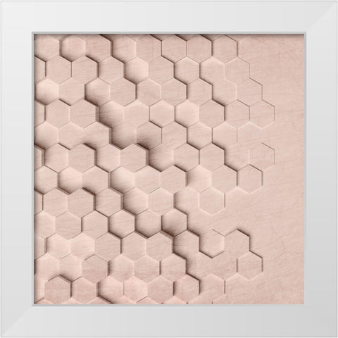 Geo Grid 3 White Modern Wood Framed Art Print by Kimberly, Allen