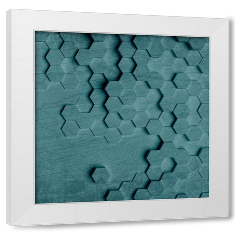 Geo Grid 4 White Modern Wood Framed Art Print by Kimberly, Allen