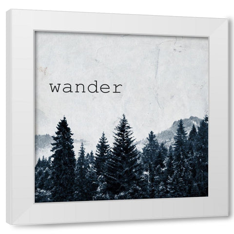 Wander White Modern Wood Framed Art Print by Kimberly, Allen