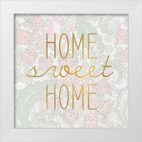 HOME sweet HOME White Modern Wood Framed Art Print by Kimberly, Allen